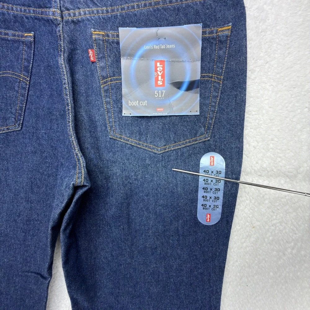 Levis 517 Boot Cut Denim Jeans‎ Mens 40x30 Blue NWT Y2K 90s